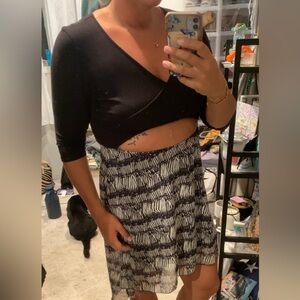 Charlotte Russe 3/4 sleeve Criss cross high low dress